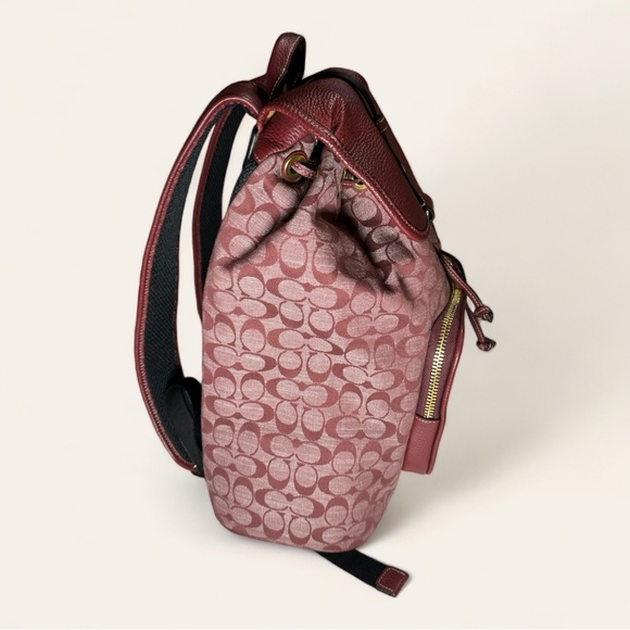 EUC COACH Sullivan Backpack in Signature Chambray WINE color CLEAN - Picture 8 of 14